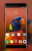 Theme for animals parrot one plus6 wallpaper Affiche