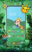 Cute monster game Pokemon pet theme โปสเตอร์