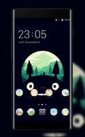 Cute theme totoro art illust simple dark poster