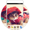 Cute Kitty Theme: Cat in Red Wallpaper HD