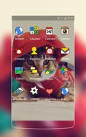 Cute Kitty Theme: Cat in Red Wallpaper HD capture d'écran 1