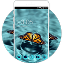 Gold Butterfly Theme: Beauty on Water Wallpaper HD APK