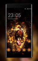 Fire Roaring Lion Poster