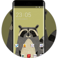 Animal theme raccoon minimalism vector wallpaper