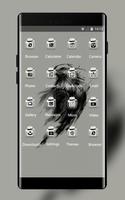 Animal theme wallpaper eagle art black paint تصوير الشاشة 1