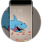 Animal theme shark art cartoon wallpaper icône