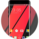 Theme for samsung galaxy note5 black red wallpaper APK