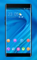 Theme for Elephone A4 Pro blue bright wallpaper پوسٹر