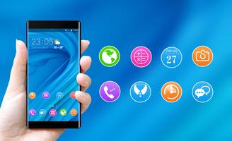 Theme for Elephone A4 Pro blue bright wallpaper اسکرین شاٹ 3