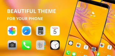 Theme for  IPhone XS MAX yellow shining concept