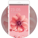 Theme for Xiaomi Mi6: Pink Floral Art Illustration APK
