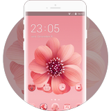 Theme for Xiaomi Mi6: Pink Floral Art Illustration icône