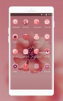 Theme for Xiaomi Mi6: Pink Floral Art Illustration capture d'écran 1
