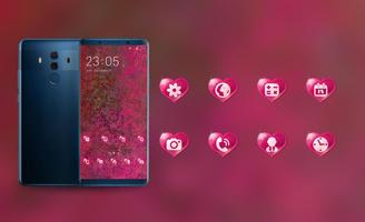 Abstract love red Theme for Nokia X6 wallpaper ảnh chụp màn hình 3
