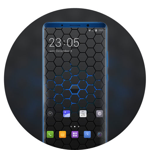 Theme for OPPO realme 2 Launcher Reticular black