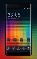 Abstract theme rainbow pixels pattern पोस्टर