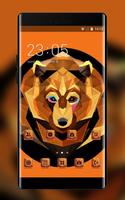 Abstract theme bear graphics colorful wallpaper Affiche
