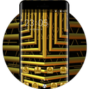 Abstract golden theme pipes lines 3d wallpaper APK