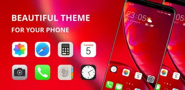 Theme for  IPhone XS/XR  Red IOS abstract concept