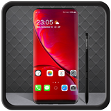 ikon Theme for  IPhone XS/XR  Red IOS abstract concept