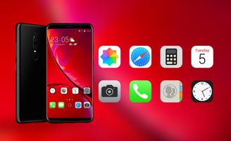 Theme for  IPhone XS/XR  Red IOS abstract concept скриншот 3