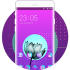 Purple Lotus Flower Theme Free For Android icon