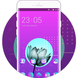 Purple Lotus Flower Theme Free For Android icon