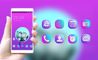 Purple Lotus Flower Theme Free For Android screenshot 3