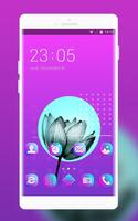 Purple Lotus Flower Theme Free For Android poster