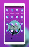 Purple Lotus Flower Theme Free For Android screenshot 1