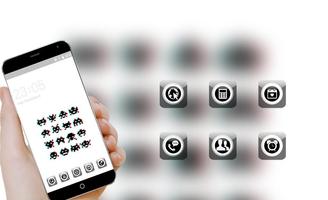 Pixel Pop Art Theme:Black&White Space Invaders screenshot 3