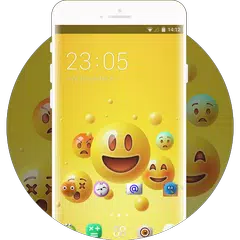 Happy Smile Free Theme design for Emoji Wallpaper APK 下載