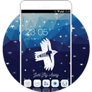 Flying girl with wings Theme:Love&Peace Wallpaper APK