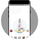 Hand Draw Theme for Girls: Cute Lighthouse Skins APK