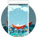 Theme for Android: Paper Sea Boat Live Wallpaper APK