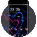 Theme for black neon light xiaomi mi a1 wallpaper APK