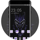 Theme for Black SuperHero Panther Purple Jaguar APK