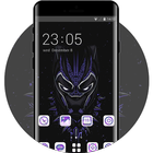 Theme for Black SuperHero Panther Purple Jaguar icône