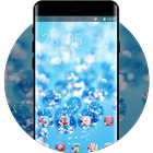 Crystal theme ice drops glitter wallpaper ikona