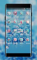 Crystal theme ice drops glitter wallpaper capture d'écran 1