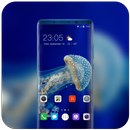 Theme for crystal jellyfish huawei mate10 APK
