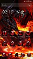 Burning Dragon in Hell Affiche