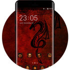 Gothic theme style abstract dragon wallpaper icône