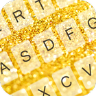 Gold Emoji Keyboard Theme simgesi