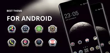 Moon Surface 3d Globe Launcher Theme