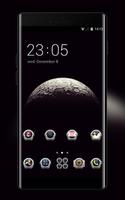 Moon Surface 3d Globe Launcher Theme ポスター