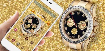 HD El oro del diamante  reloj