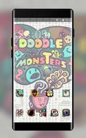 Graffiti art theme colorful doodle wallpaper पोस्टर