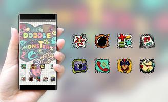 Graffiti art theme colorful doodle wallpaper screenshot 3