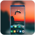 Theme for dusk man jumping water wallpaper icône